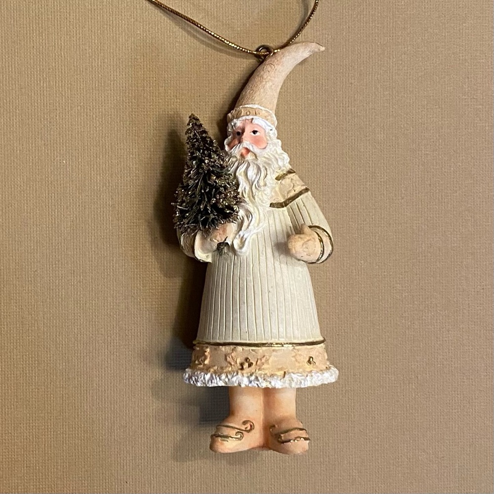 Artic Santa ornament, beige tones, Christmas